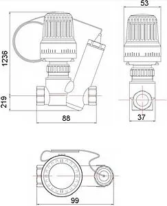 Балансировочный клапан ½&quot;в х ½&quot;в Kvs 2.2 Valtec VT.348.N.04, 2
