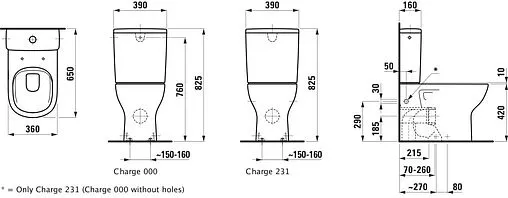 Унитаз-компакт безободковый Laufen Lua Rimless белый 8.2408.1.000.000.1+