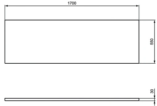 Панель для ванны фронтальная Ideal Standard i.life 170 белый T478501