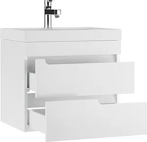 Тумба-умывальник подвесной Айсберг Веста 60 белый DV5914T+4670142930044, 4