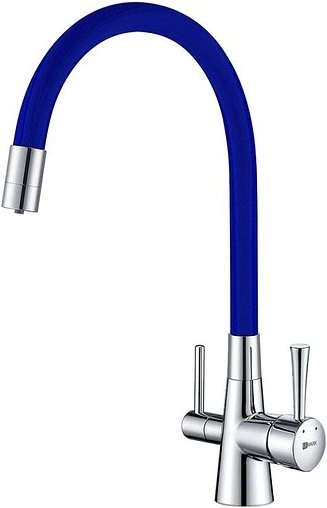 Смеситель для кухни с подключением к фильтру Lemark Comfort хром/синий LM3075C-Blue