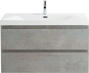 Тумба-умывальник подвесная Cezares Molveno 90 Beton MOLVENO-90-2C-SO-BET+CZR-900/480-LV-MR-ECO Тумба-умывальник подвесная Cezares Molveno 90 Beton MOLVENO-90-2C-SO-BET+CZR-900/480-LV-MR-ECO, 1