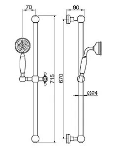 Душевая стойка Cezares Olimp хром OLIMP-SD-01, 2