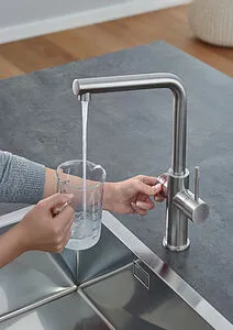 Смеситель для кухни с фильтром и встроенным нагревом воды Grohe Red II Duo суперсталь 30327DC1, 5