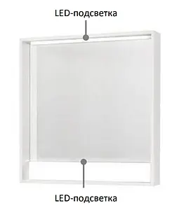 Зеркало с подсветкой Aquaton Капри 80 белый 1A230402KP010 Зеркало с подсветкой Aquaton Капри 80 белый 1A230402KP010, 3