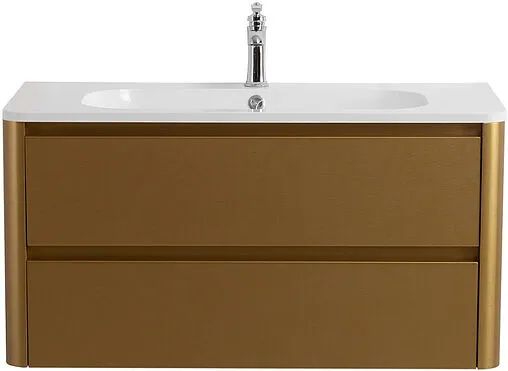 Тумба под умывальник подвесная Cezares Relax 100 брашированное золото RELAX-1000-2C-SO-BORO-P