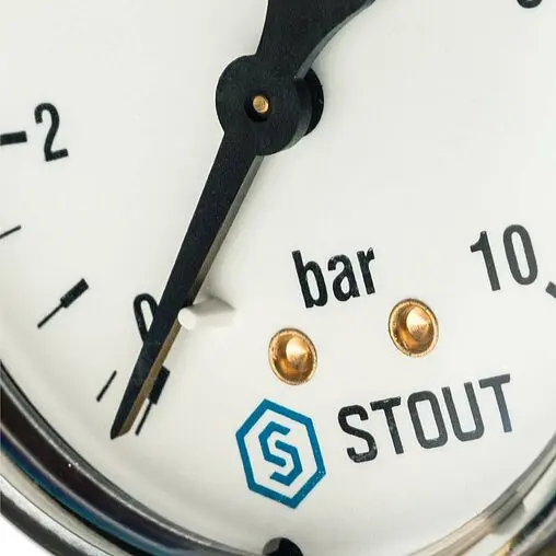 Манометр радиальный Stout 63мм 10 бар ¼&quot; SIM-0010-631008