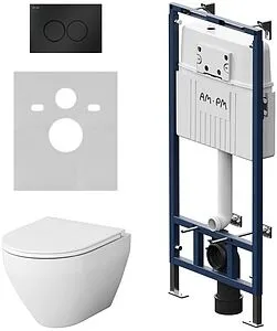 Комплект 6 в 1 Am.Pm Spirit 2.0 FlashClean IS100138.701700 с кнопкой черный матовый, 1