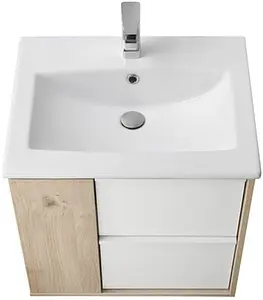 Тумба-умывальник подвесная Aquaton Бостон 60 дуб эврика/белый 1A2525K1BN010, 3