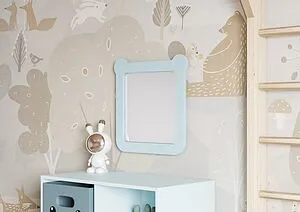 Зеркало Aquaton Каспер Мишка 50 голубой матовый 1A283402CR0E0, 4