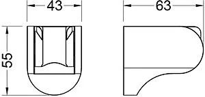 Держатель ручного душа Aquatek хром AQ2405CR, 2