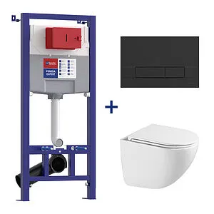 Комплект 5 в 1 Lemark Peneda Expert+Bit+ Glazer White 100122432 с кнопкой Bit 9802006 черный матовый soft touch Комплект 5 в 1 Lemark Peneda Expert+Bit+ Glazer White 100122432 с кнопкой Bit 9802006 черный матовый soft touch, 1