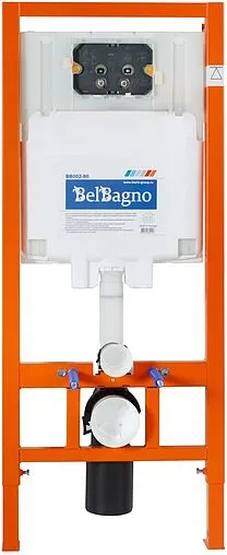 Инсталляция для подвесного унитаза Set 3 в 1 BelBagno BB002-80/BB014-SR-BIANCO с кнопкой белый глянцевый