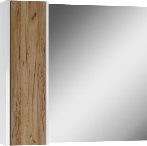 Шкаф-зеркало Домино Uno 80 дуб вотан/белый DU1513HZ