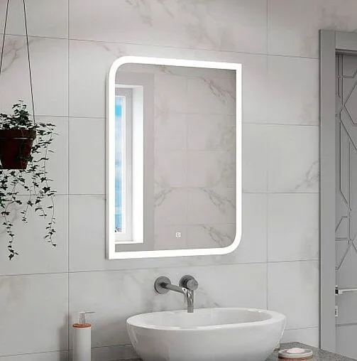 Зеркало с подсветкой Continent Fantasy Led 60x80 с подогревом белый ЗЛП2233