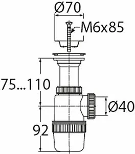Сифон бутылочный для мойки VIRPlast Элит 30980612 Сифон бутылочный для мойки VIRPlast Элит 30980612, 2