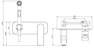 Гигиенический душ со смесителем Lemark Allegro хром/белый LM5919CW Гигиенический душ со смесителем Lemark Allegro хром/белый LM5919CW, 2