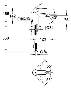 Смеситель для биде Grohe Eurostyle Cosmopolitan хром 33566002, 2