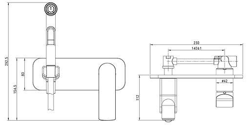 Гигиенический душ со смесителем Lemark Allergo хром/белый LM5919CW