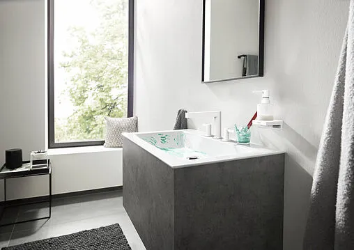 Смеситель для раковины Hansgrohe Finoris 110 белый матовый 76033700