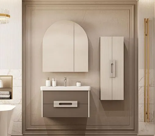 Тумба под умывальник подвесная Aquaton Ар-Деко 85 кашемир 1A280401DD6E0