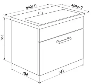 Тумба под умывальник подвесная IDDIS New Mirro 60 белый NMIR60Wi95 Тумба под умывальник подвесная IDDIS New Mirro 60 белый NMIR60Wi95, 2