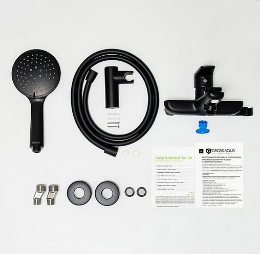 Смеситель для ванны Gross Aqua Evo Matt чёрный матовый 2155297MB