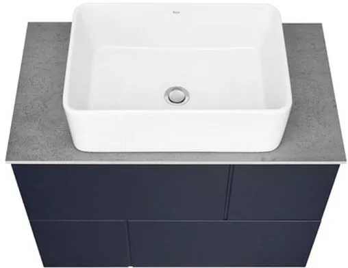 Тумба-умывальник подвесная Roca Luna 80 синий ZRU9307767+ZRU9307771+32700B000