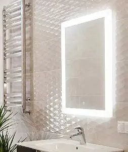 Зеркало с подсветкой Continent Success Led 60x80 с музыкальным блоком, с подогревом белый ЗЛП162, 3