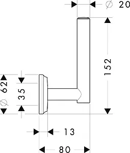Держатель для запасных рулонов Hansgrohe Logis Classic хром 41617000 Держатель для запасных рулонов Hansgrohe Logis Classic хром 41617000, 2