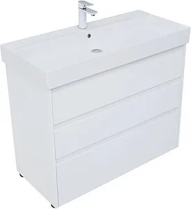 Тумба-умывальник напольная Aquanet Nova Lite 100 белый глянец 00302478+ Тумба-умывальник напольная Aquanet Nova Lite 100 белый глянец 00302478+, 5