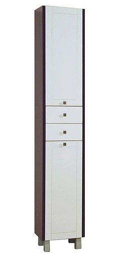 Шкаф-пенал напольный с бельевой корзиной Aquaton Альпина 35 венге 1A133603AL500