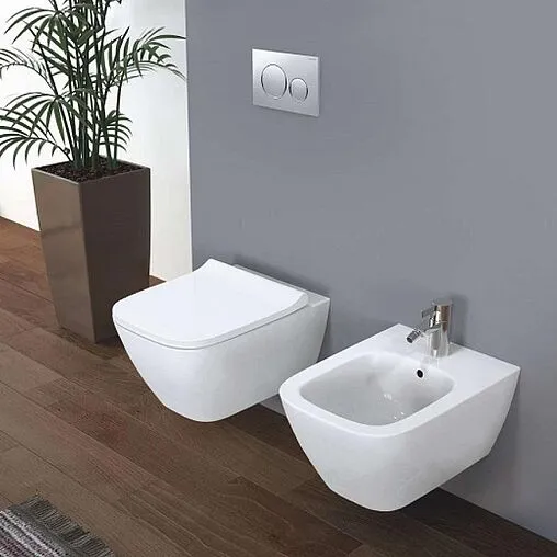 Унитаз подвесной безободковый Geberit Smyle Square Rimfree белый 500.208.01.1