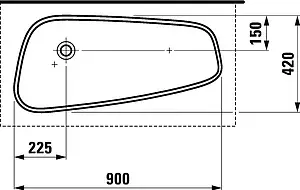 Раковина Laufen Palomba 90 белый 8.1680.1.000.112.1 Раковина Laufen Palomba 90 белый 8.1680.1.000.112.1, 2