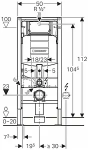 Комплект 5 в 1 Geberit Smyle Rimfree 500.300.21.S с кнопкой Sigma 01 115.770.21.5 хром глянцевый Комплект 5 в 1 Geberit Smyle Rimfree 500.300.21.S с кнопкой Sigma 01 115.770.21.5 хром глянцевый, 2