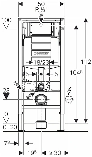 Комплект 5 в 1 Geberit Smyle Rimfree 500.300.21.S с кнопкой Sigma 01 115.770.21.5 хром глянцевый Комплект 5 в 1 Geberit Smyle Rimfree 500.300.21.S с кнопкой Sigma 01 115.770.21.5 хром глянцевый