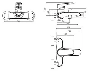 Смеситель для ванны Damixa Origin Evo хром 821000000 Смеситель для ванны Damixa Origin Evo хром 821000000, 2