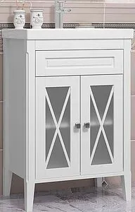 Тумба-умывальник напольная Opadiris Палермо 60 белый 00-00006719+031000-u, 1