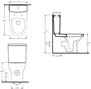 Унитаз-компакт beWash Anlagen белый 77403401 Унитаз-компакт beWash Anlagen белый 77403401, 2