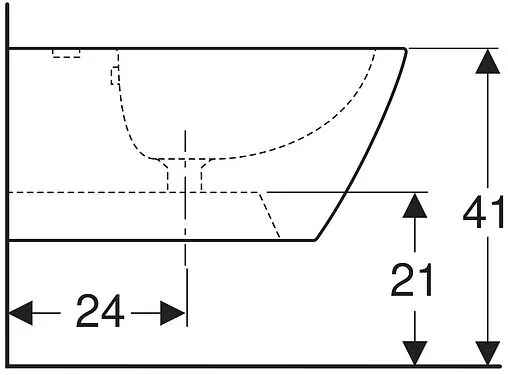 Биде подвесное Geberit Smyle Square белый 500.209.01.1