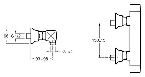 Смеситель для душа Jacob Delafon Margaux хром E16297-9-CP Смеситель для душа Jacob Delafon Margaux хром E16297-9-CP, 2