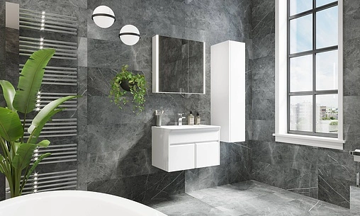 Тумба-умывальник подвесная Roca UP 60 белый глянец ZRU9303010+327472000