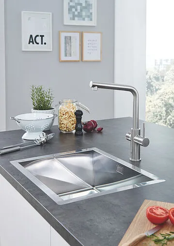 Смеситель для кухни с фильтром и встроенным нагревом воды Grohe Red II Duo суперсталь 30325DC1 Смеситель для кухни с фильтром и встроенным нагревом воды Grohe Red II Duo суперсталь 30325DC1