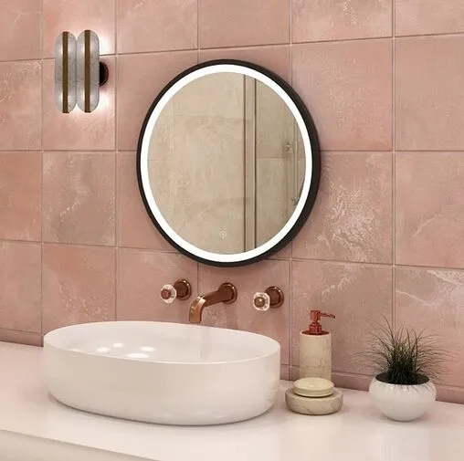 Зеркало с подсветкой Continent Life Led 60x80 с подогревом серый ЗЛП254