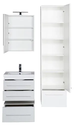 Шкаф-зеркало Aquanet Нота 58 L белый 00165370