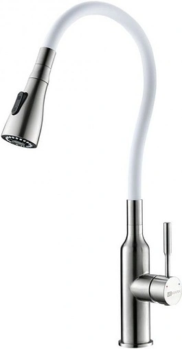 Смеситель для кухни Lemark Expert хром/белый LM5082S-White