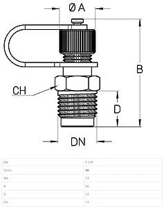 Комплект измерительных ниппелей для клапанов 787 ¼"н Cimberio CIM 723L, 2