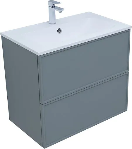 Тумба-умывальник Aquanet Арт 75 мисти грин 00313275+00318925