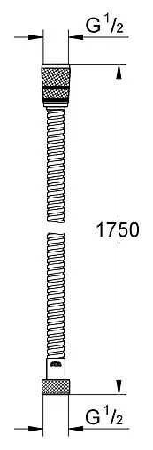 Шланг для душа Grohe Rotaflex 175см хром 28025000