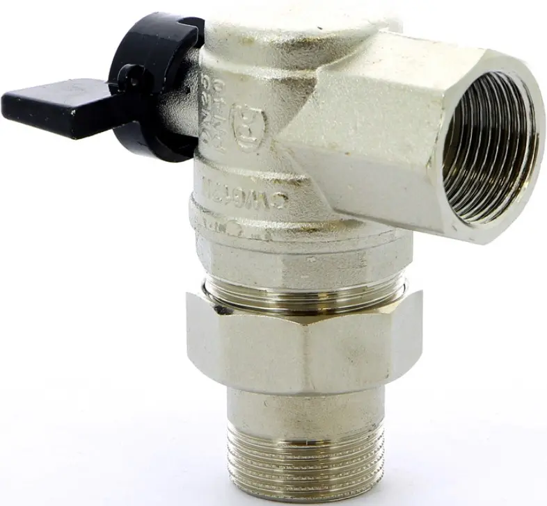 Кран шаровый с американкой угловой 1"в x 1"н Bugatti Oregon 05940009 Кран шаровый с американкой угловой 1"в x 1"н Bugatti Oregon 05940009